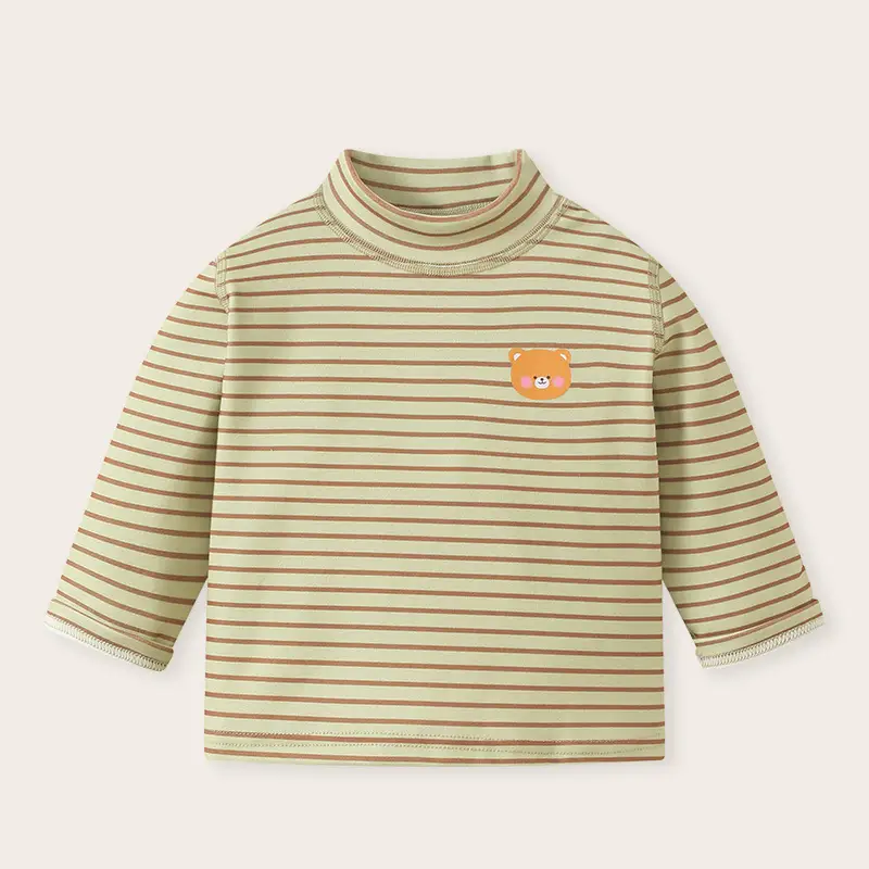 Baby T-Shirt Set with Cartoon Embroidery Winter Warm - Image 3