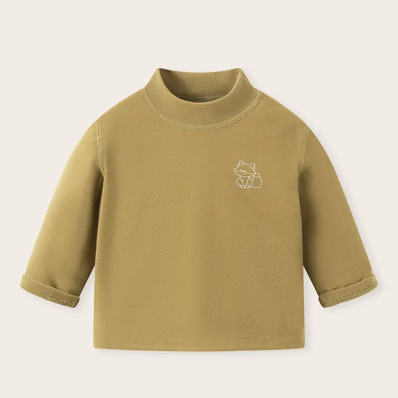 Baby T-Shirt Set with Cartoon Embroidery Winter Warm - Image 4