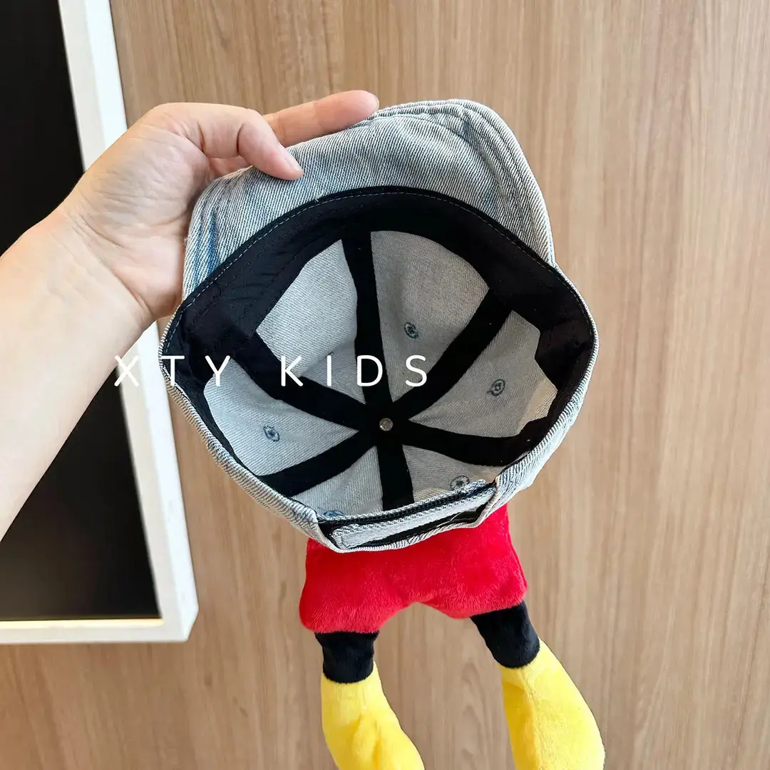 Cute Mickey Baby Denim Cap Red Black Yellow - Image 4