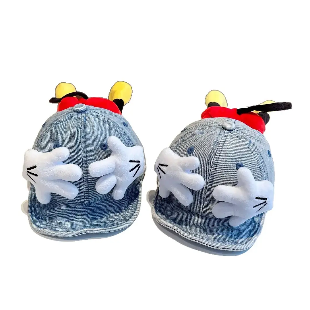 Cute Mickey Baby Denim Cap Red Black Yellow - Image 5