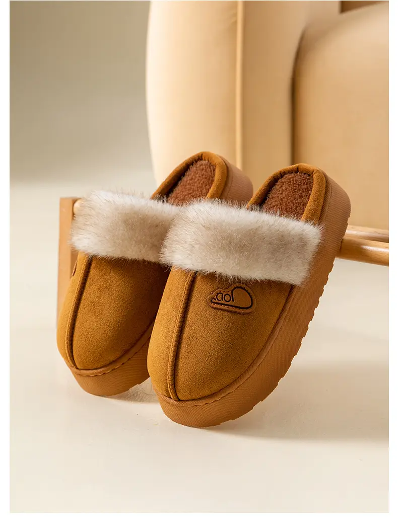 Women's Plush Cotton Slippers 2025 Winter New Indoor Warm Non-Slip Thick-Soled Home Plush Slippers Maternity Shoes — feature 16