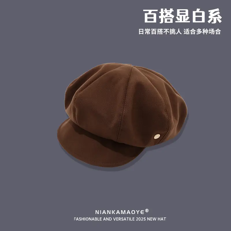 Black Duckbill Beret for Women Spring Summer Japanese Style - Image 4