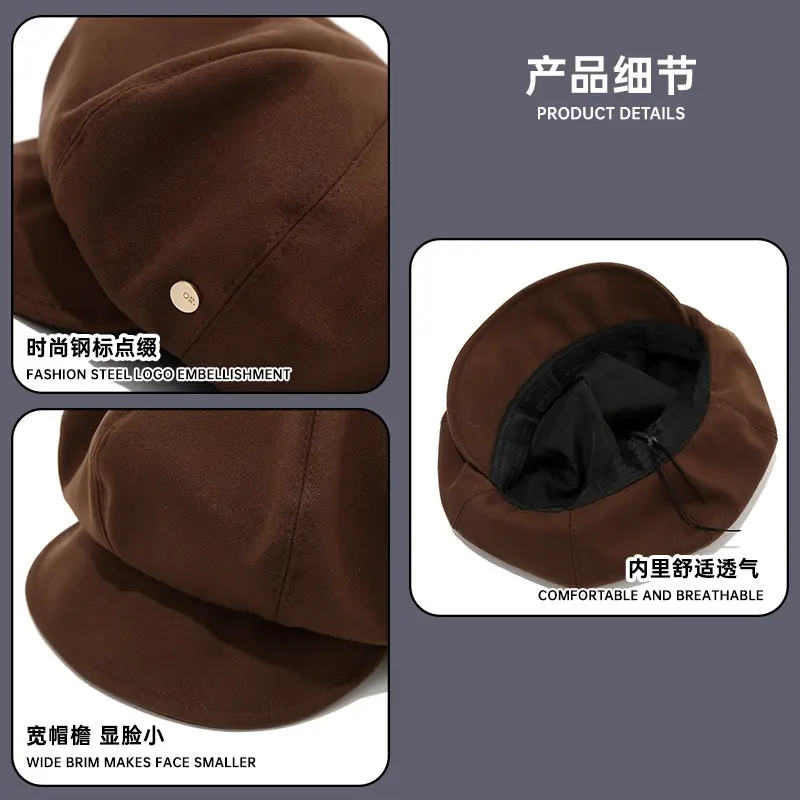 Black Duckbill Beret for Women Spring Summer Japanese Style - Image 5