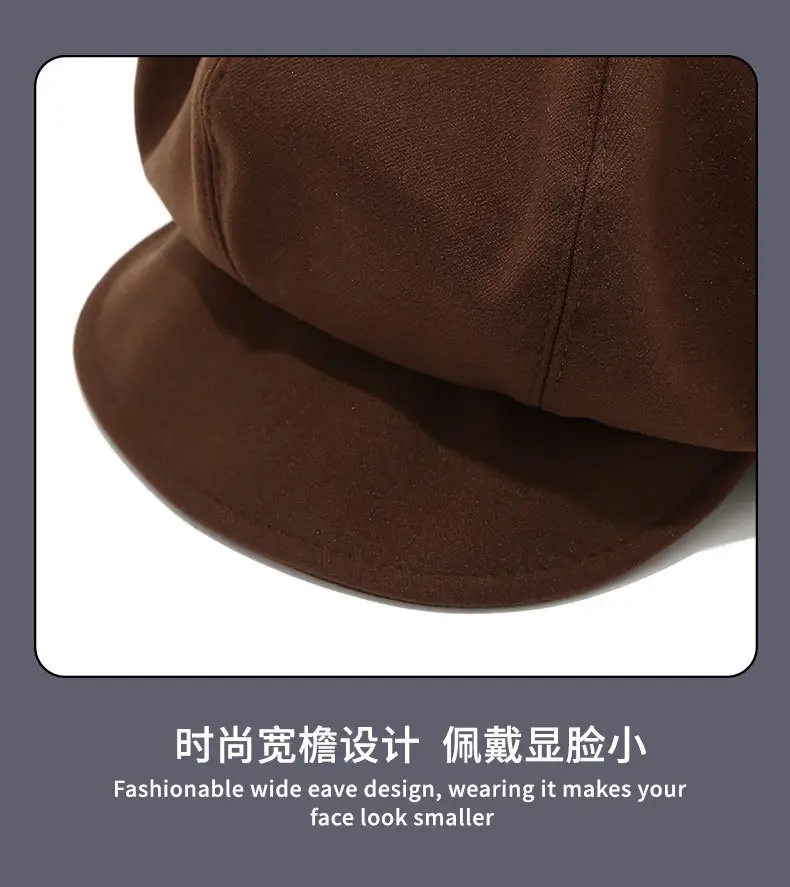 Black Duckbill Beret for Women Spring Summer Japanese Style — feature 12
