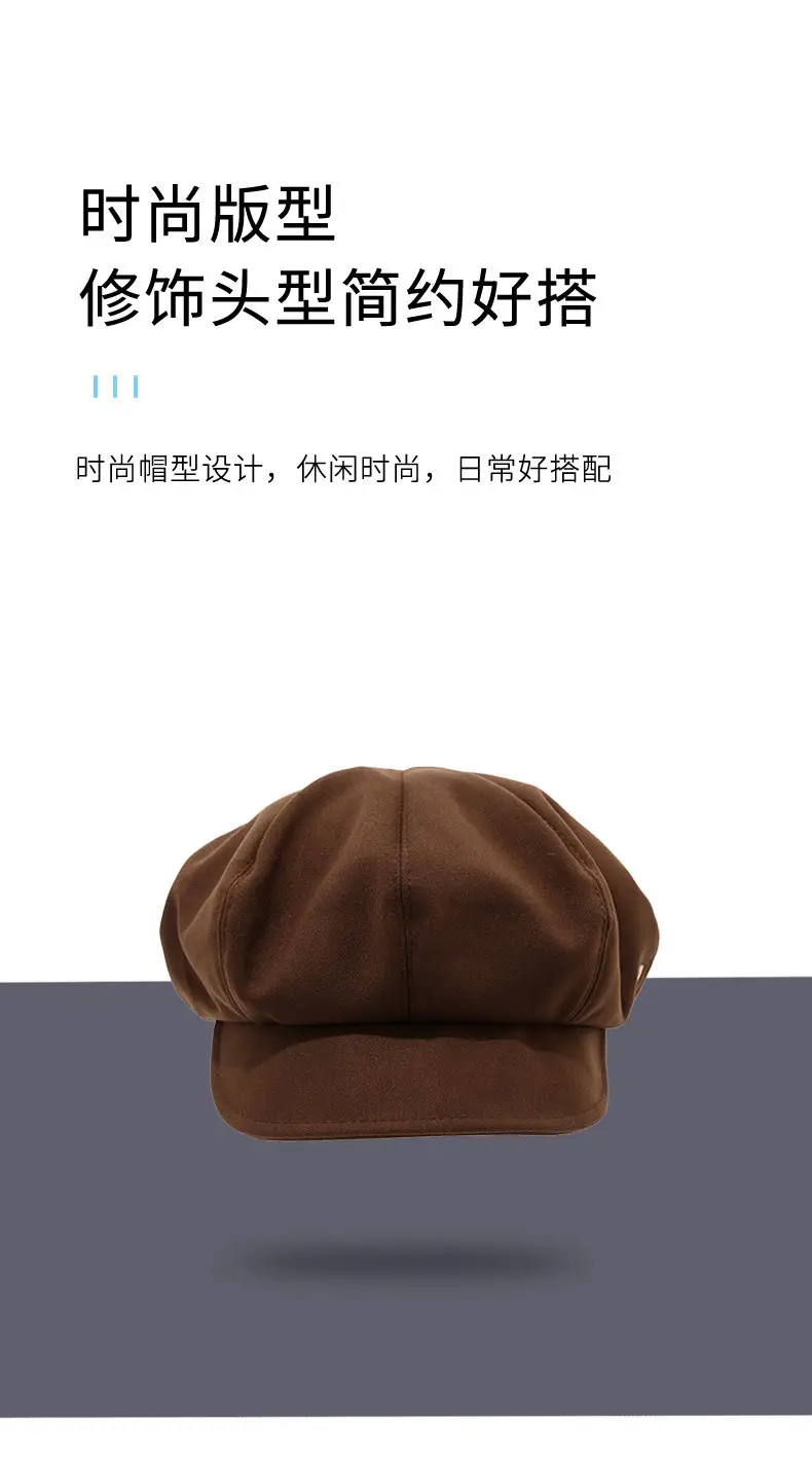 Black Duckbill Beret for Women Spring Summer Japanese Style — feature 6