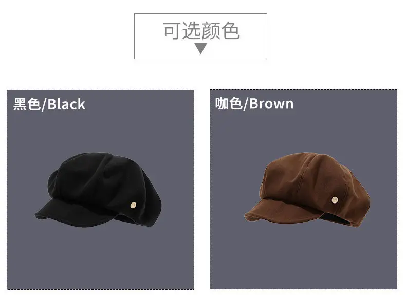 Black Duckbill Beret for Women Spring Summer Japanese Style — feature 8
