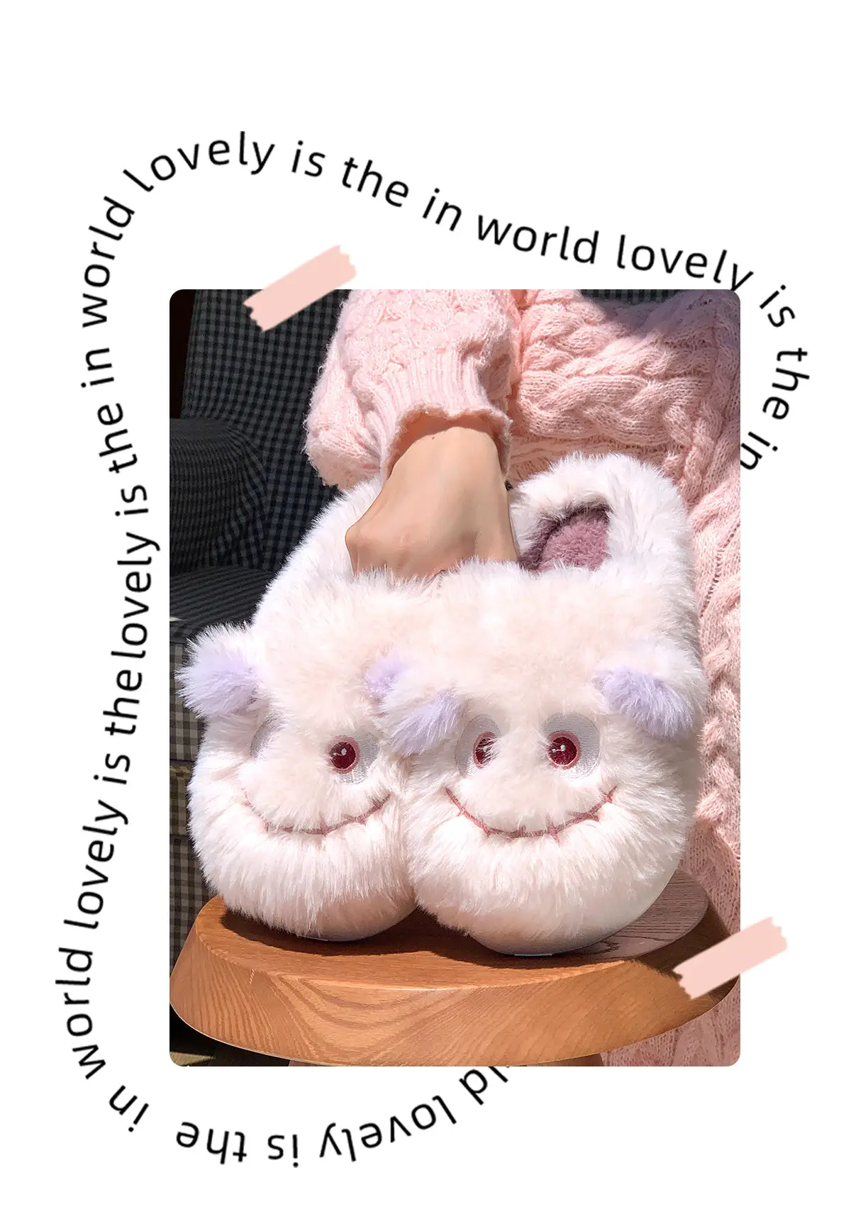 Cute Cartoon Fleece Slippers Women Winter Warm — feature 2