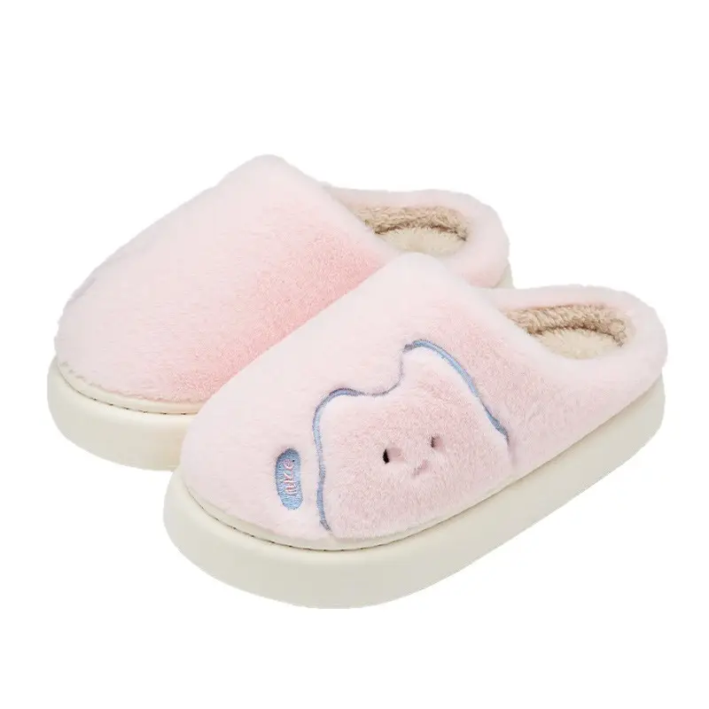 Women Winter Plush Cotton Slippers Warm Indoor Comfort