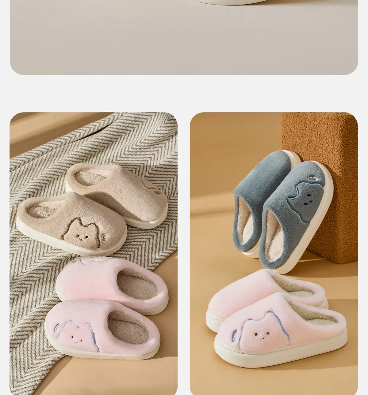 Women Winter Plush Cotton Slippers Warm Indoor Comfort — feature 18