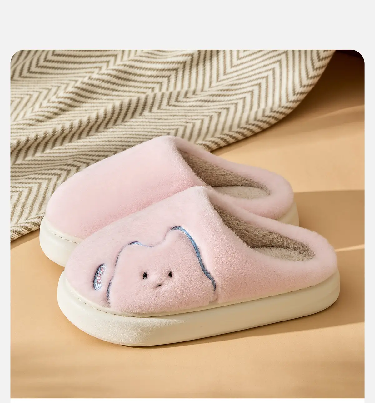 Women Winter Plush Cotton Slippers Warm Indoor Comfort — feature 4