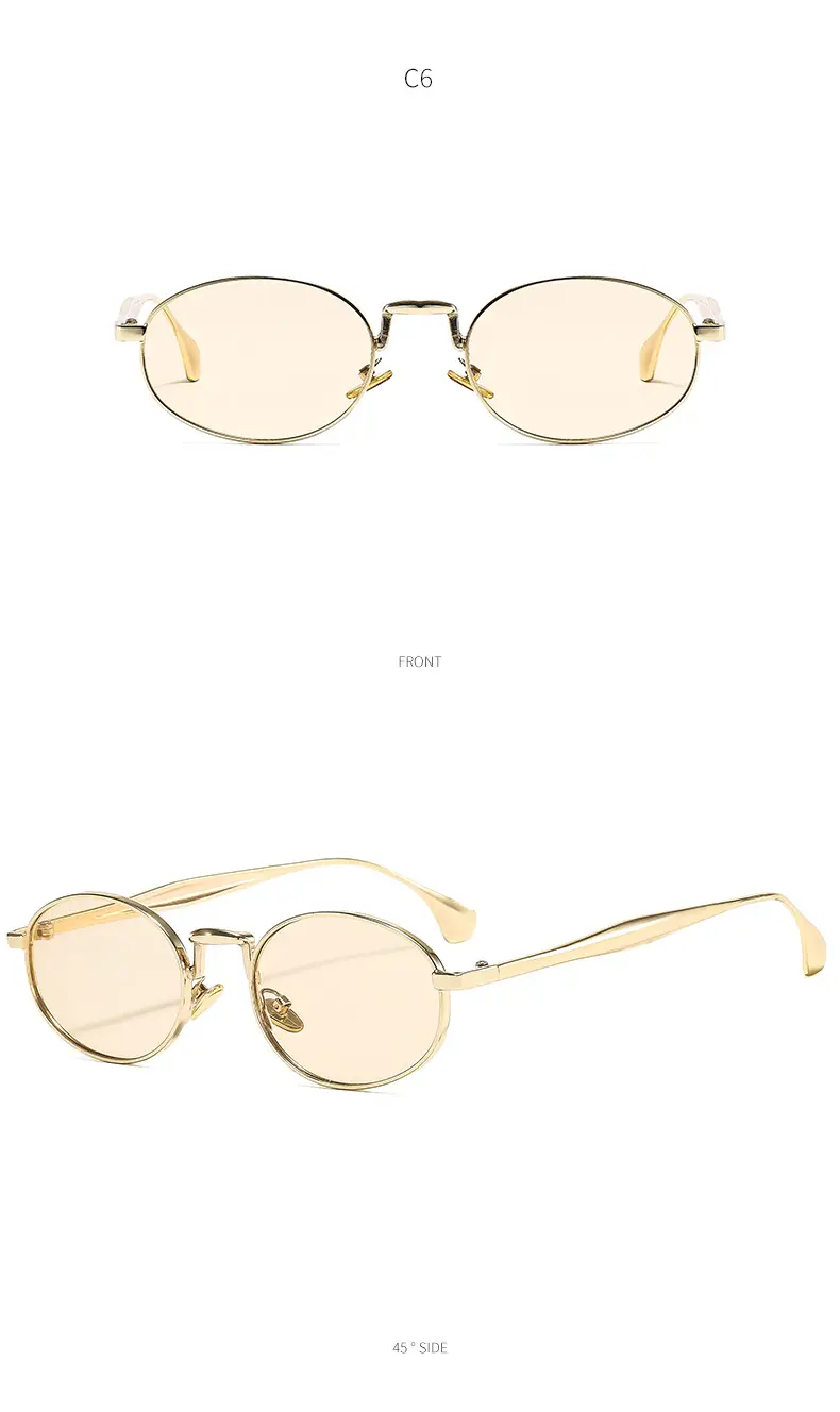 Oval Frame Luxury Sunglasses for Women Silver Dark Lens — feature 11
