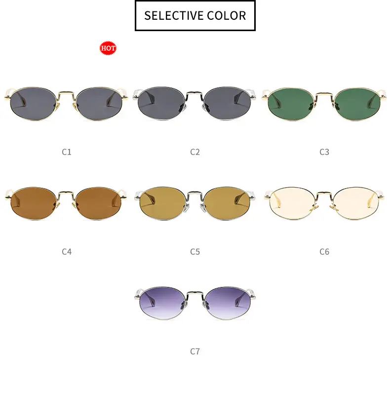 Oval Frame Luxury Sunglasses for Women Silver Dark Lens — feature 5