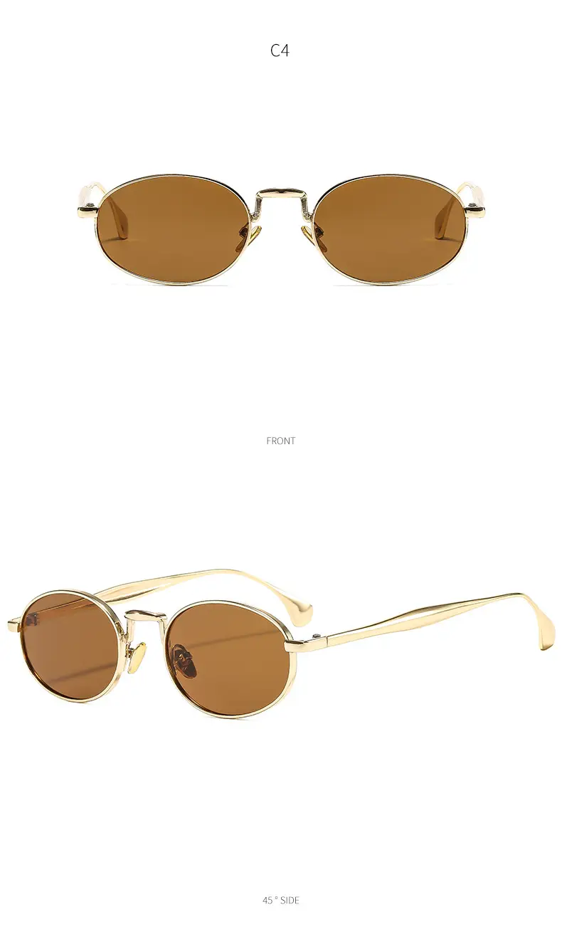 Oval Frame Luxury Sunglasses for Women Silver Dark Lens — feature 9