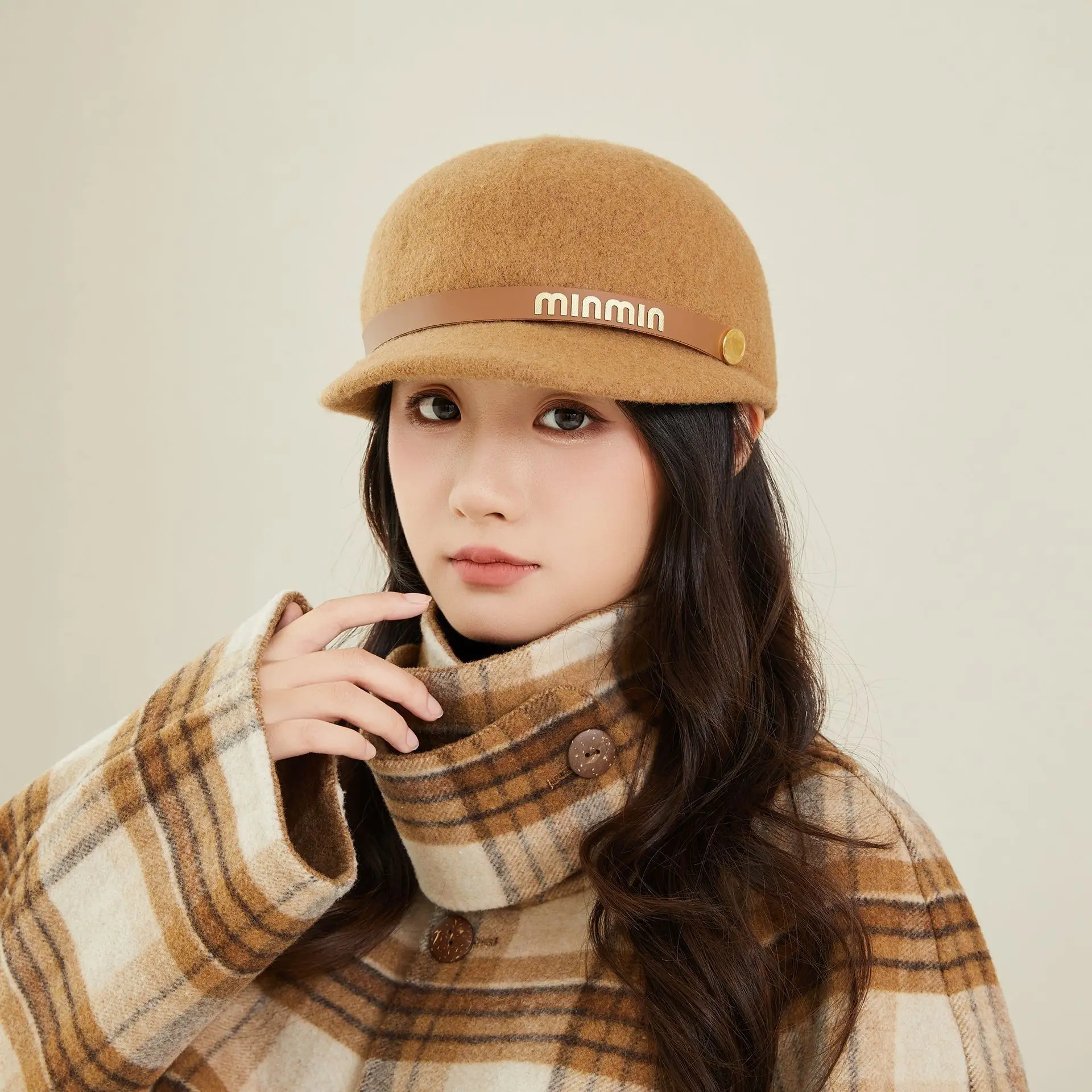Women Woolen Beret Autumn Winter Warm Travel Hat - Image 5