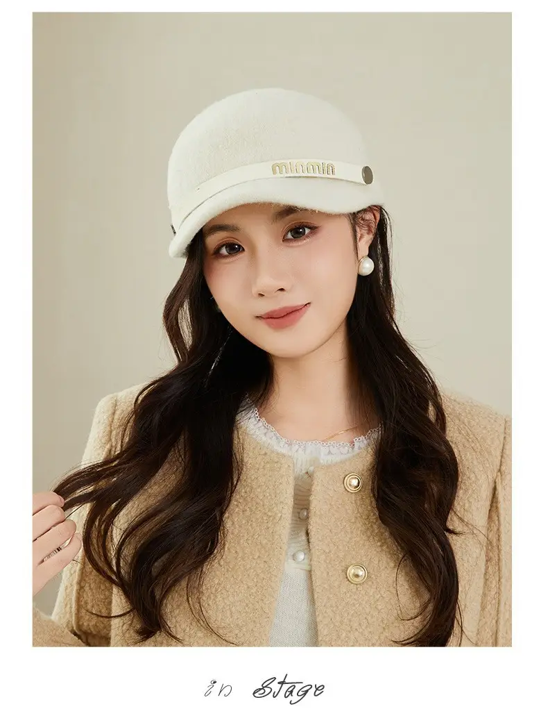 Women Woolen Beret Autumn Winter Warm Travel Hat — feature 15