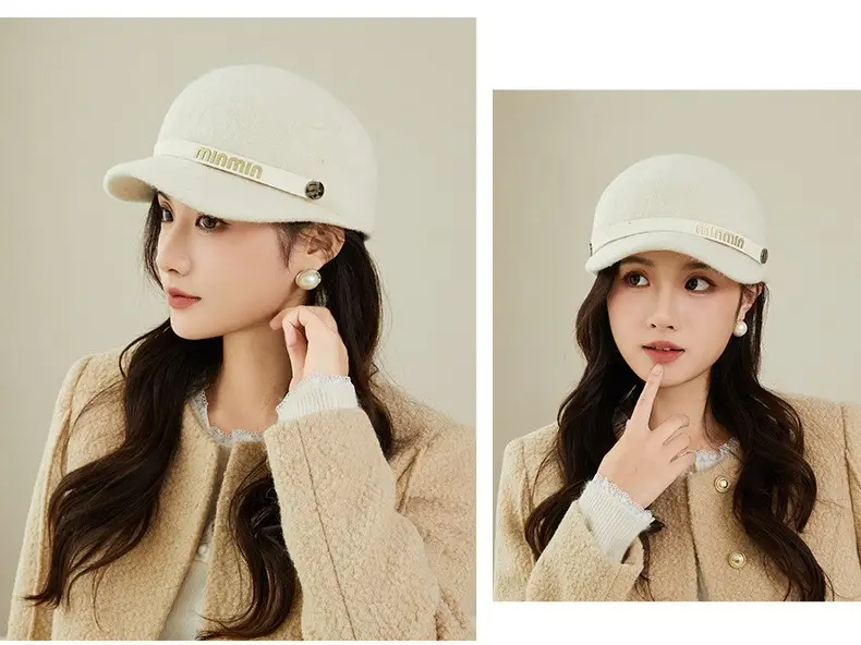 Women Woolen Beret Autumn Winter Warm Travel Hat — feature 16