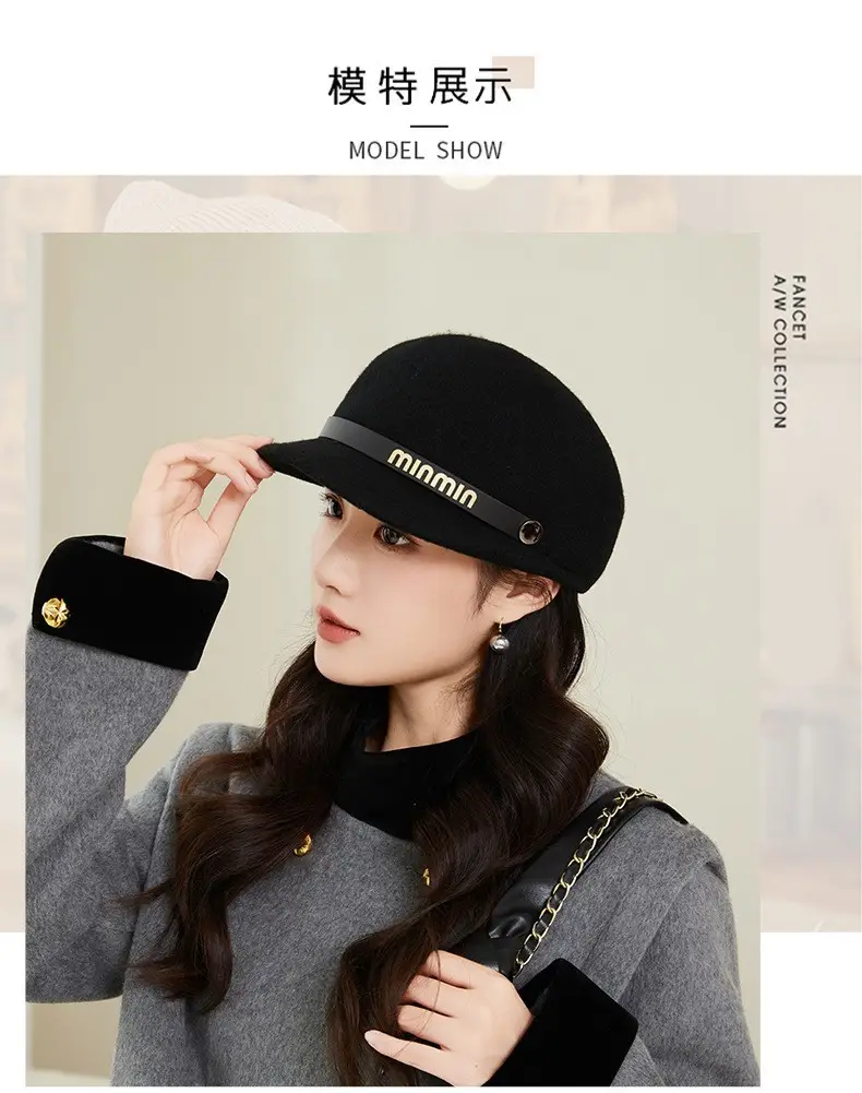 Women Woolen Beret Autumn Winter Warm Travel Hat — feature 7