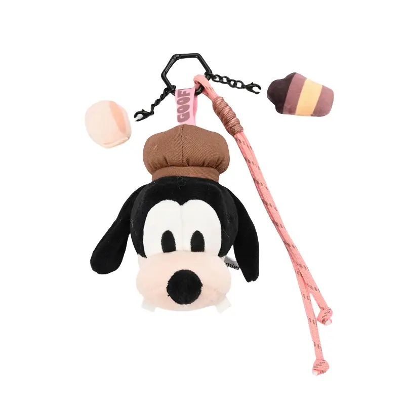 Authentic Disney Mickey Plush Doll Keychain Goofy Doll Pendant Donald Duck Judy Nick Backpack Accessory