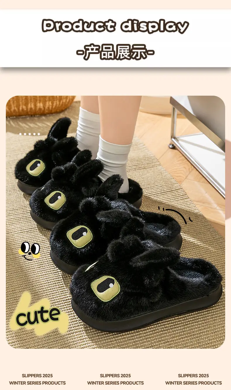 Men's Dragon Cartoon Slippers Warm Cotton Autumn Winter — feature 10