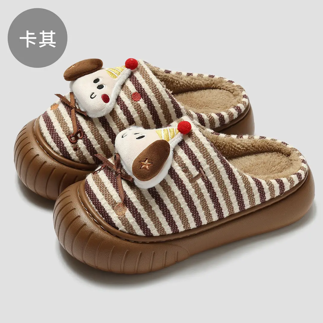 Parent-Child Cotton Slippers for Women Winter Baotou Cartoon New Home Indoor Non-Slip Wear-Resistant Soft-Soled Cotton Slippers for Women Wholesale - Image 2