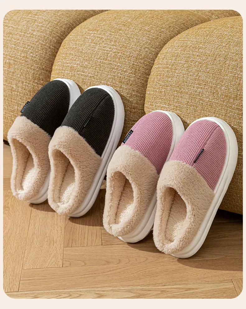Cotton Slippers Winter New Model Men's Large Size 2026 Home Indoor Fleece-Lined Thickened Warm Non-Slip Comfortable Slippers — feature 17