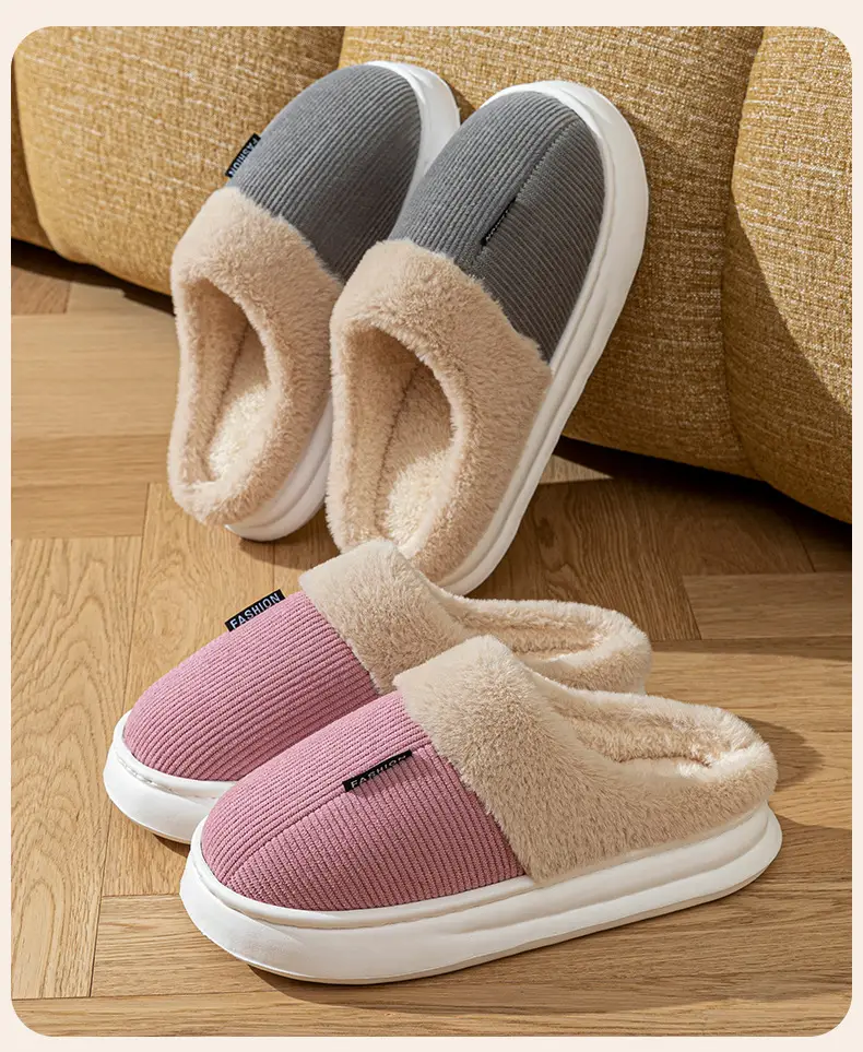 Cotton Slippers Winter New Model Men's Large Size 2026 Home Indoor Fleece-Lined Thickened Warm Non-Slip Comfortable Slippers — feature 18
