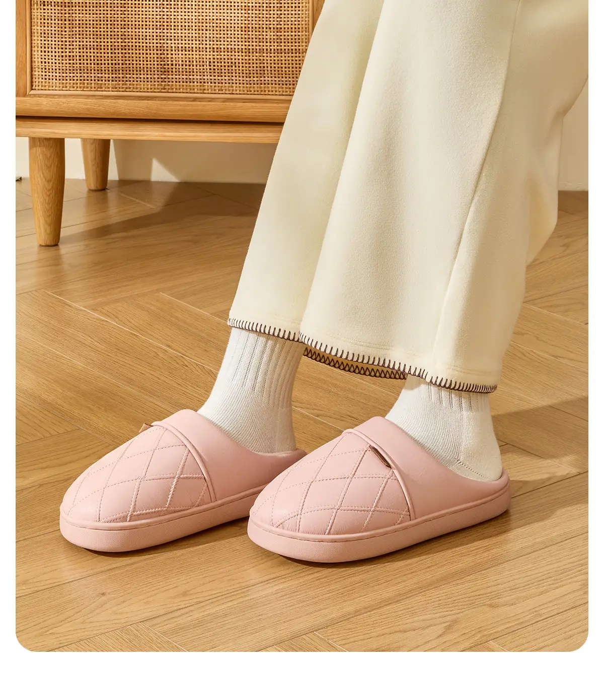 Waterproof Cotton Slippers for Women Autumn Winter Warm Non-Slip — feature 21