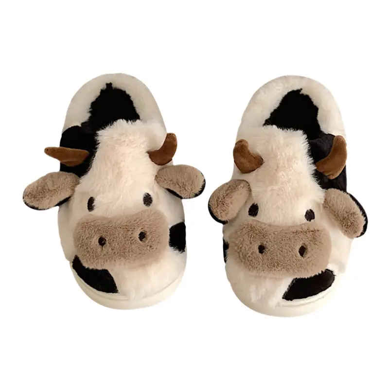 Cute Cow Shape Winter Slippers for Girls - Image 7