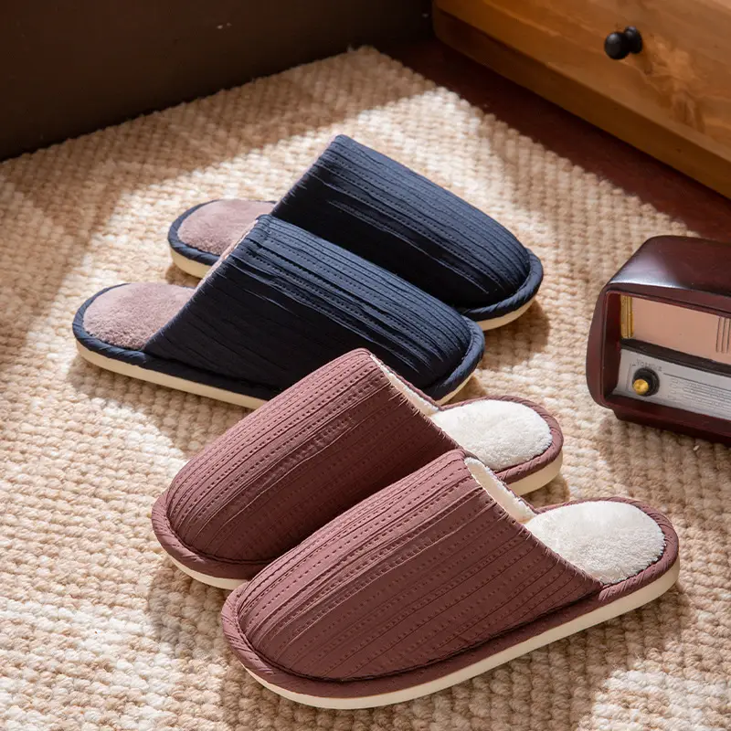 Cute Cotton Slippers for Women Autumn and Winter 2025 New Indoor Home Warm Bag and Couple Furry Confinement Shoes for Men - Image 7