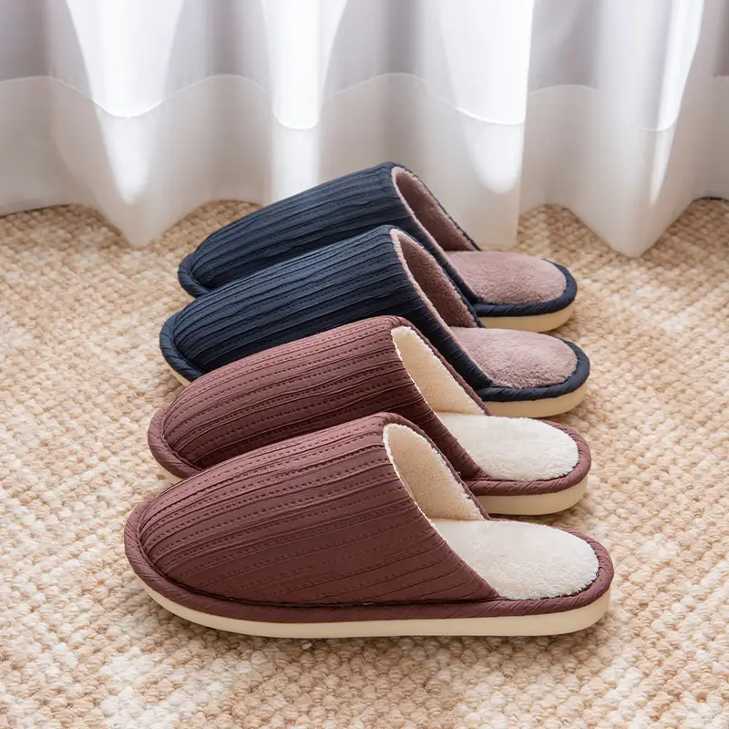 Cute Cotton Slippers for Women Autumn and Winter 2025 New Indoor Home Warm Bag and Couple Furry Confinement Shoes for Men - Image 8