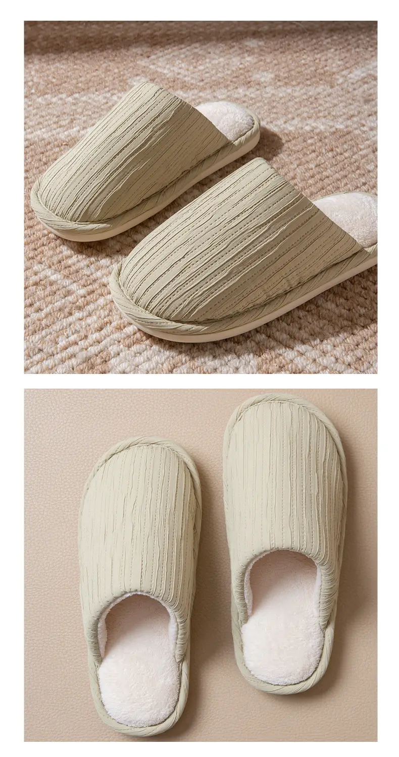 Cute Cotton Slippers for Women Autumn and Winter 2025 New Indoor Home Warm Bag and Couple Furry Confinement Shoes for Men — feature 9