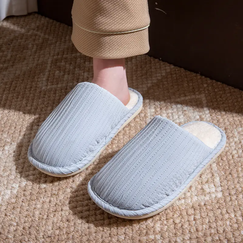 Cute Cotton Slippers for Women Autumn and Winter 2025 New Indoor Home Warm Bag and Couple Furry Confinement Shoes for Men - Image 4