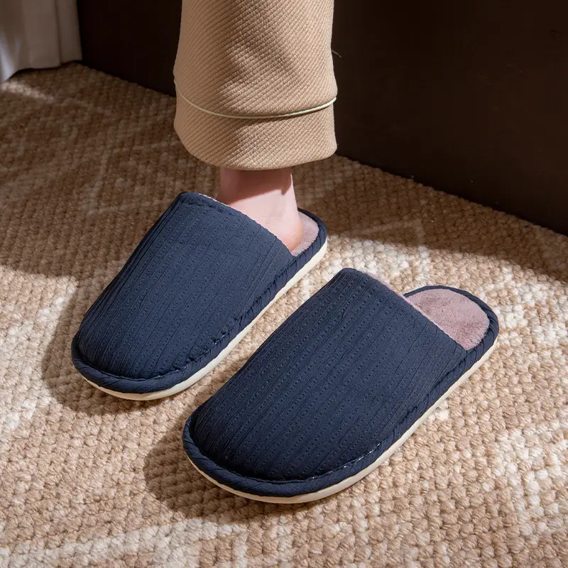 Cute Cotton Slippers for Women Autumn and Winter 2025 New Indoor Home Warm Bag and Couple Furry Confinement Shoes for Men - Image 5