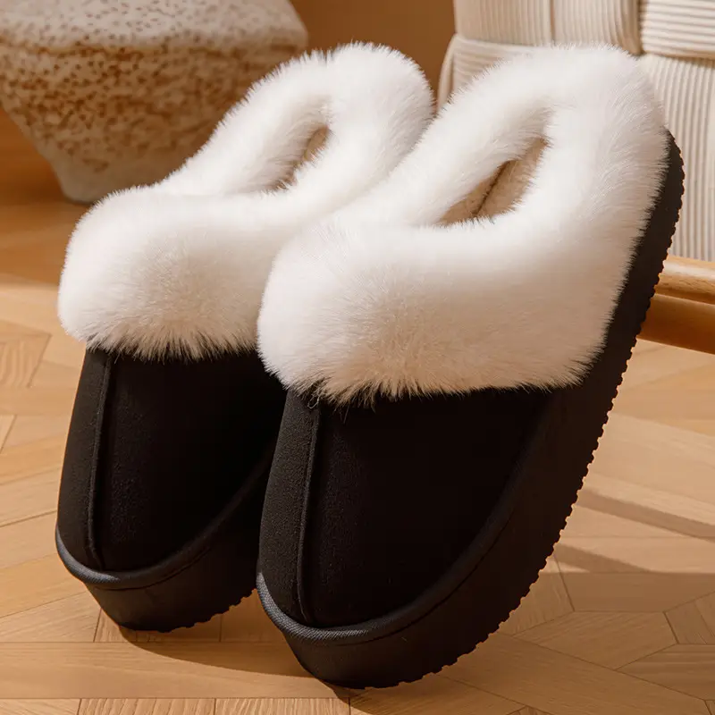 2025 Winter Warm Plush Slippers Women Non-Shedding - Image 3