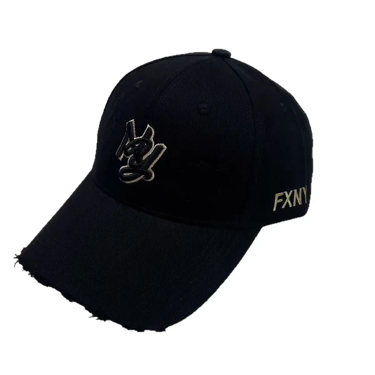Pink Ripped Embroidered Ny Letter Cap Unisex - Image 13
