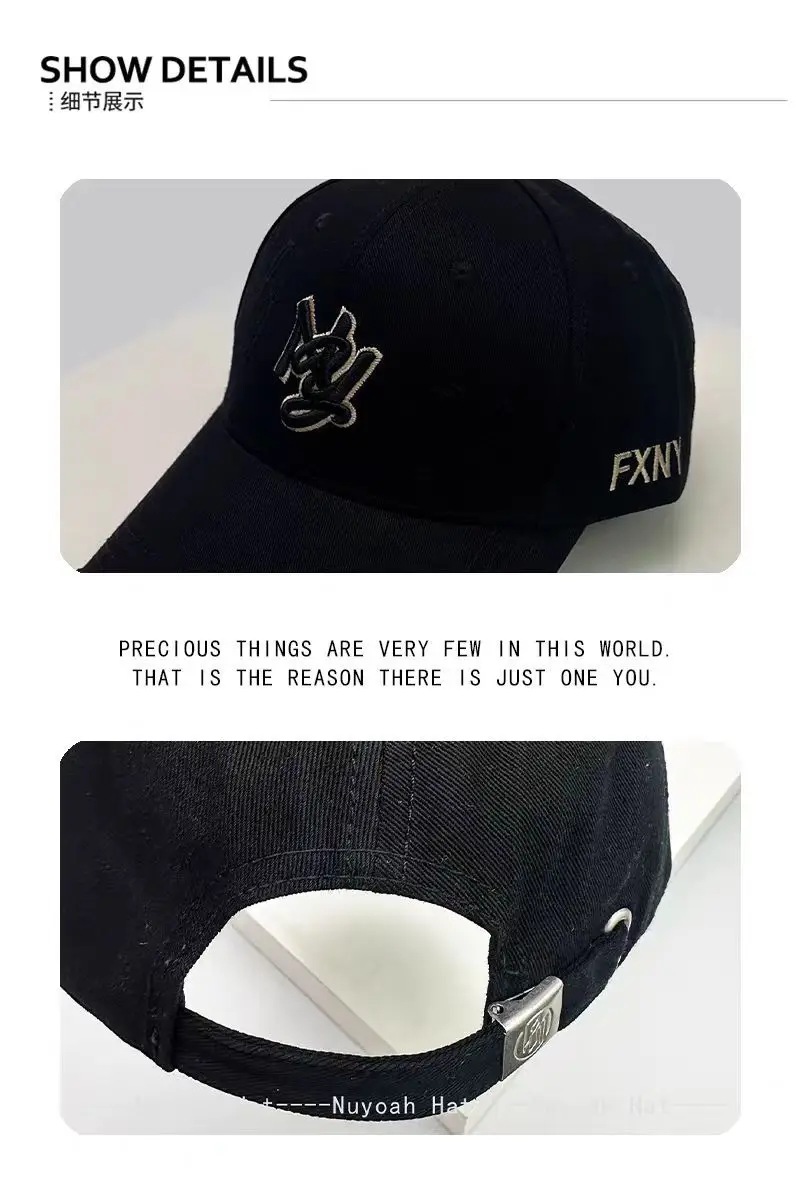Pink Ripped Embroidered Ny Letter Cap Unisex — feature 8