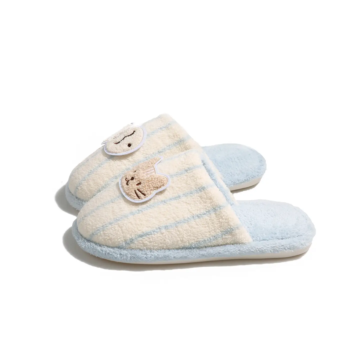 Cute Embroidered Cat Fish Head Flats for Women
