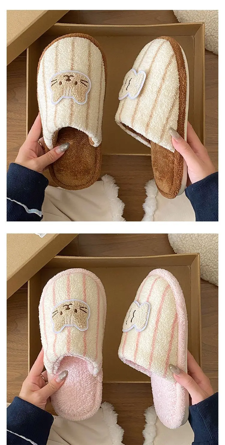 Cute Embroidered Cat Fish Head Flats for Women — feature 16