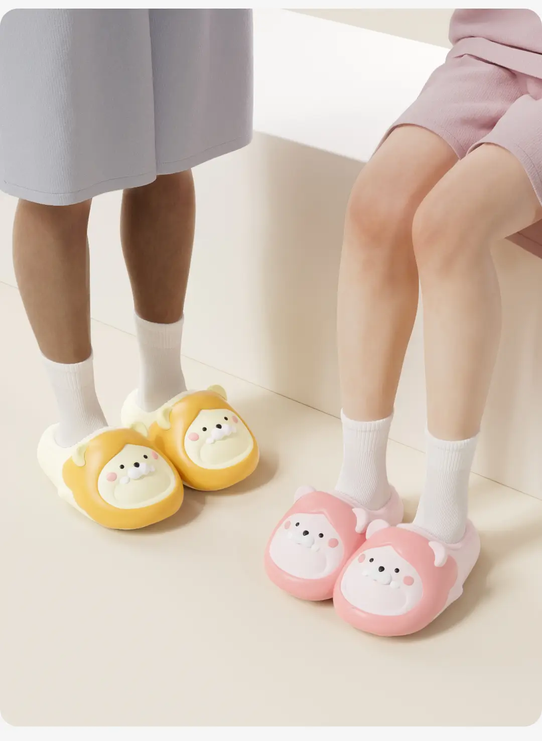 Cute Shark Cotton Slippers for Women, Winter Indoor Warm Slippers with Slight Arch Support, Waterproof and Warm, Couple's Eva Cotton Shoes for Outdoor Wear, Men's — feature 2