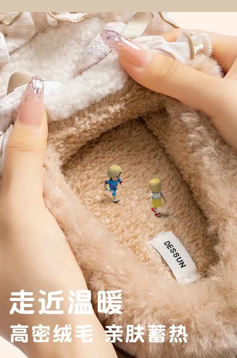 Bow Cotton Slippers for Women Warm Indoor Winter — feature 9