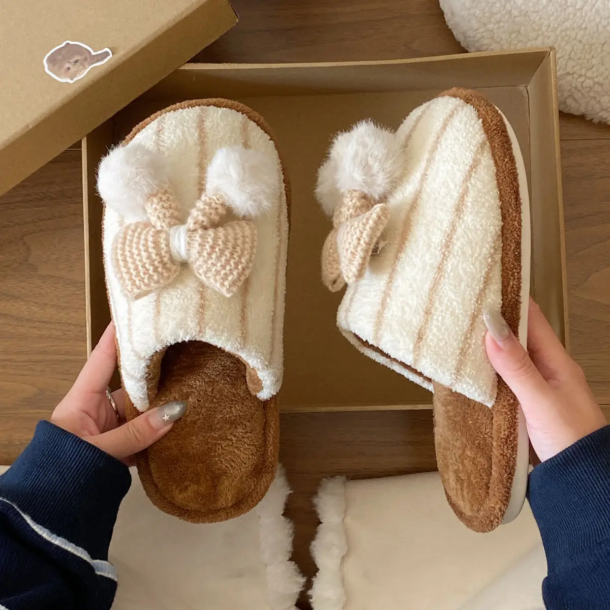 Winter Furry Slip-On Slippers for Women Pink — feature 20