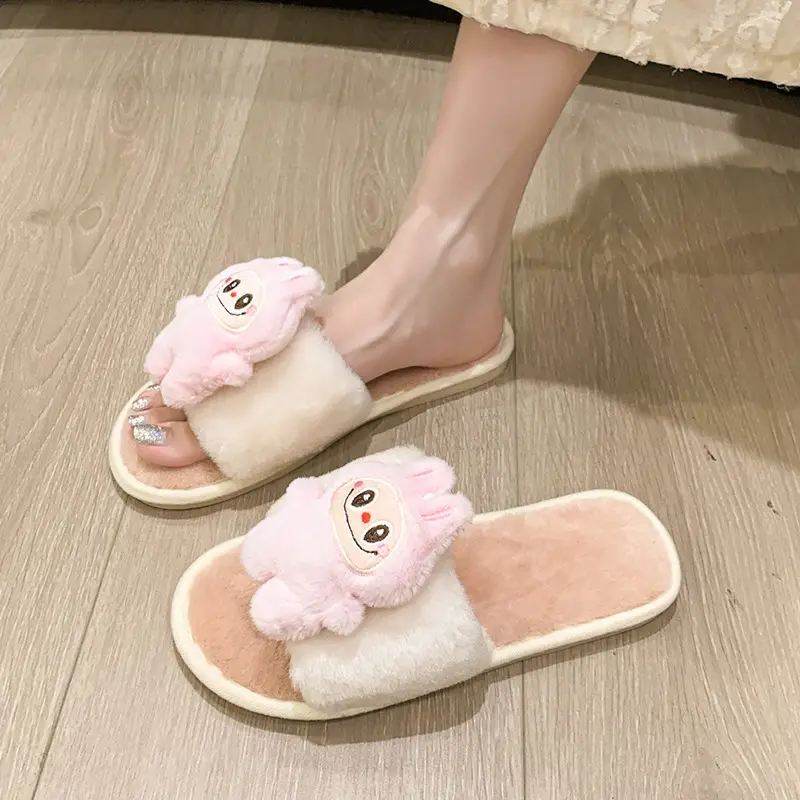 Cartoon Cotton Slippers for Women 2026 Autumn and Winter New Cute Home Children's Flat-Soled Casual Indoor Air-Conditioned Slippers - Image 6