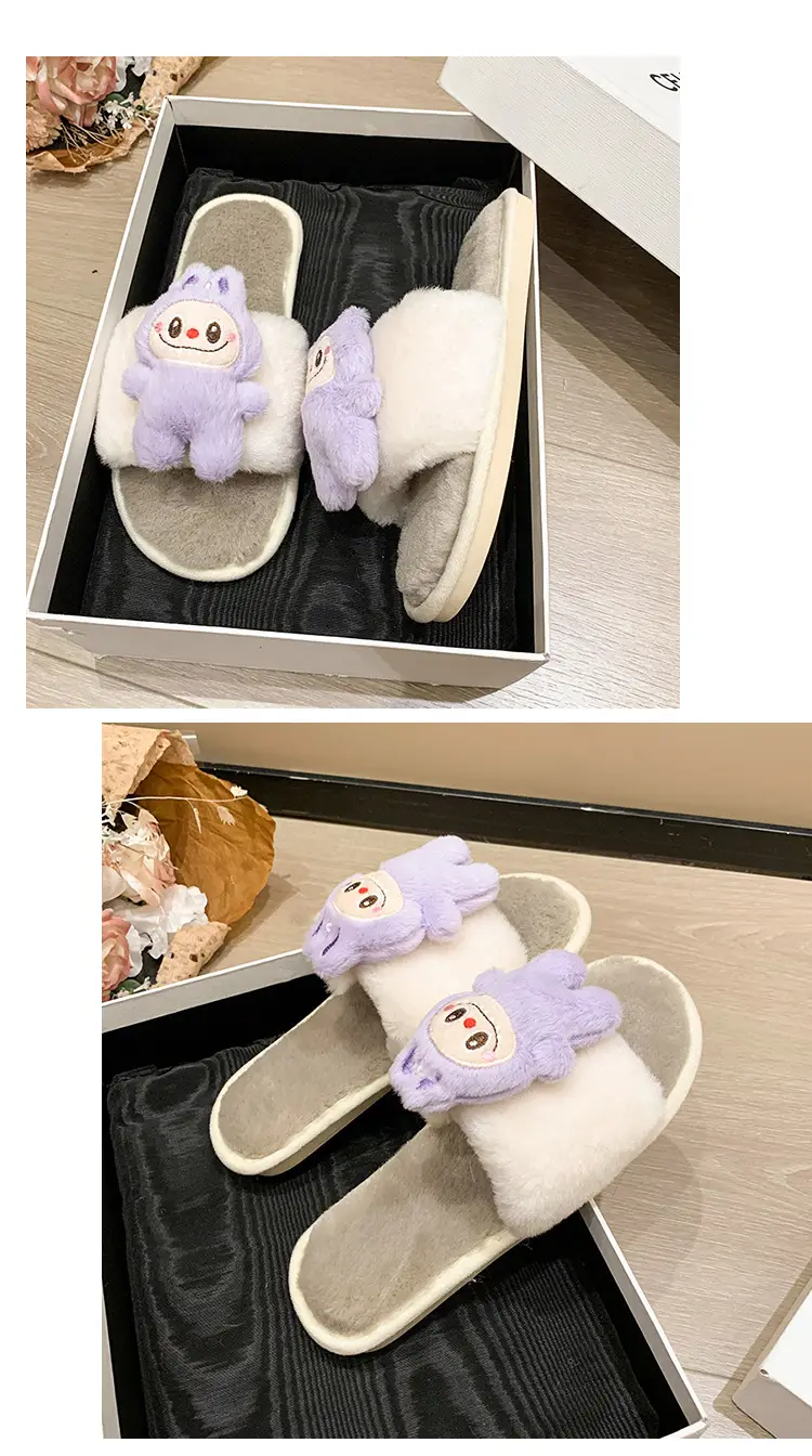 Cartoon Cotton Slippers for Women 2026 Autumn and Winter New Cute Home Children's Flat-Soled Casual Indoor Air-Conditioned Slippers — feature 29