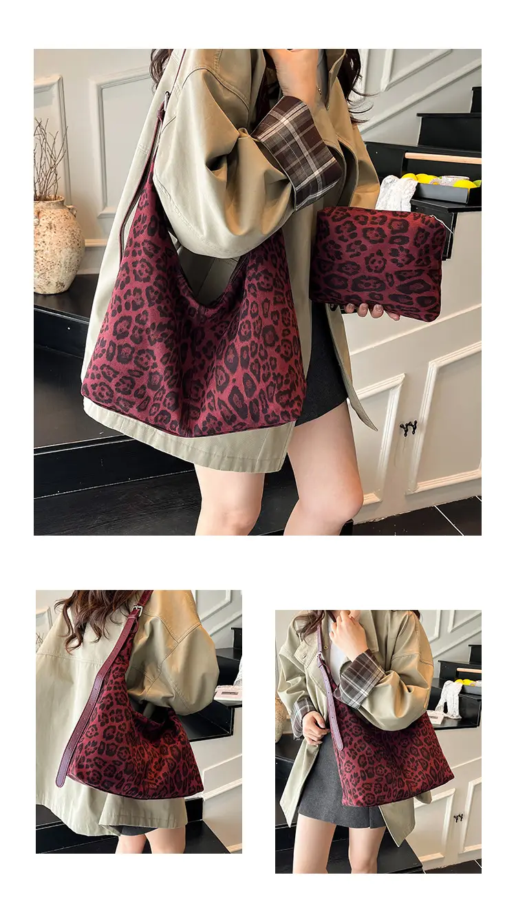 Leopard Print Korean Style Tote Bag for Office & Travel — feature 11