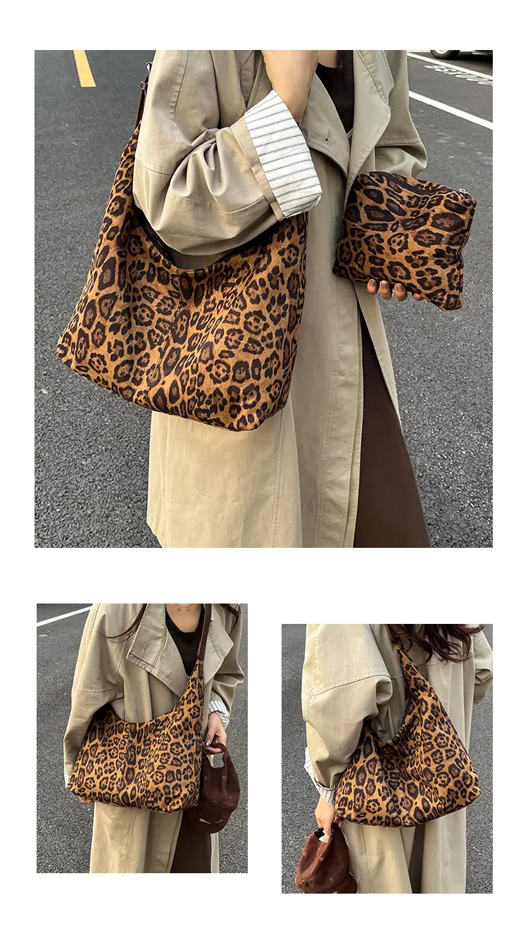 Leopard Print Korean Style Tote Bag for Office & Travel — feature 9