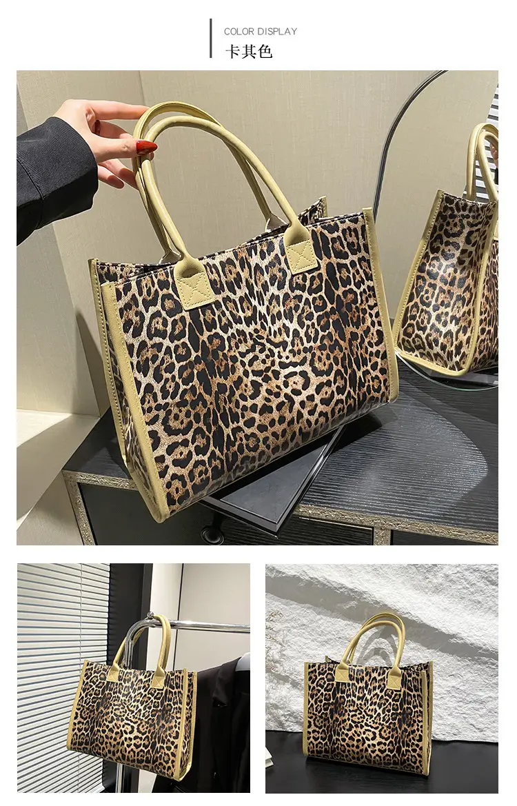 Leopard Print Large Capacity Women's Tote Bag — feature 12