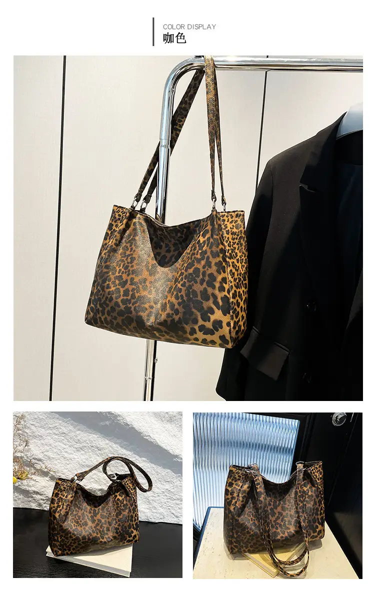 Women Leopard Print Tote Bags 2024 New Large Capacity — feature 15