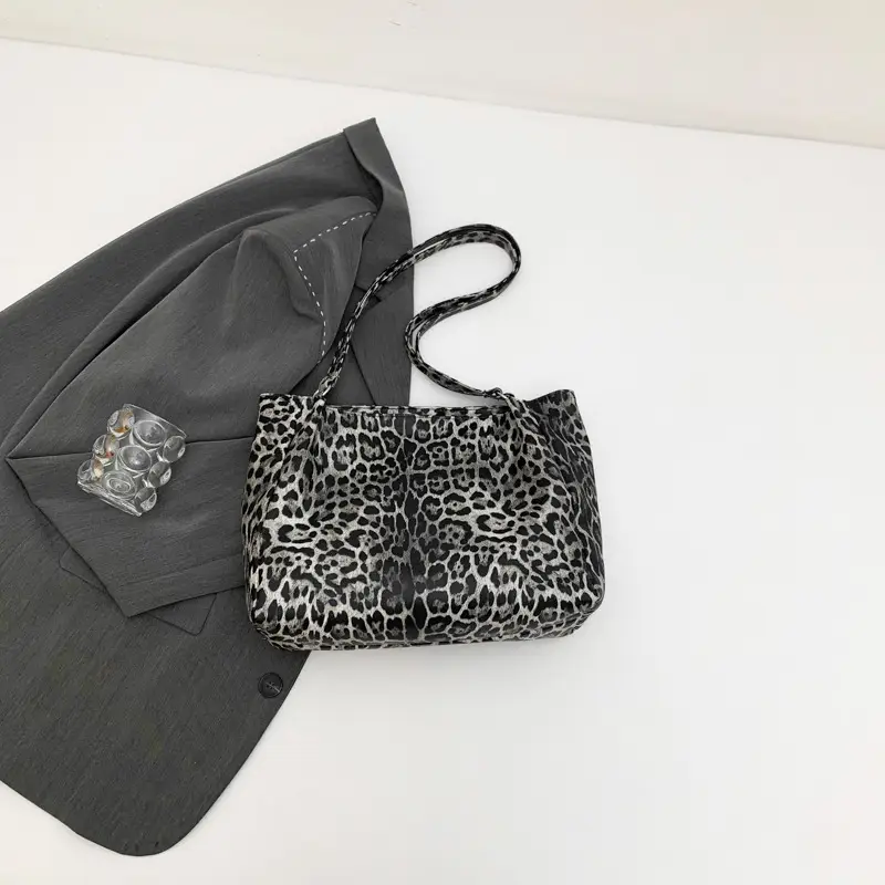 Women Leopard Print Tote Bags 2024 New Large Capacity - Image 3