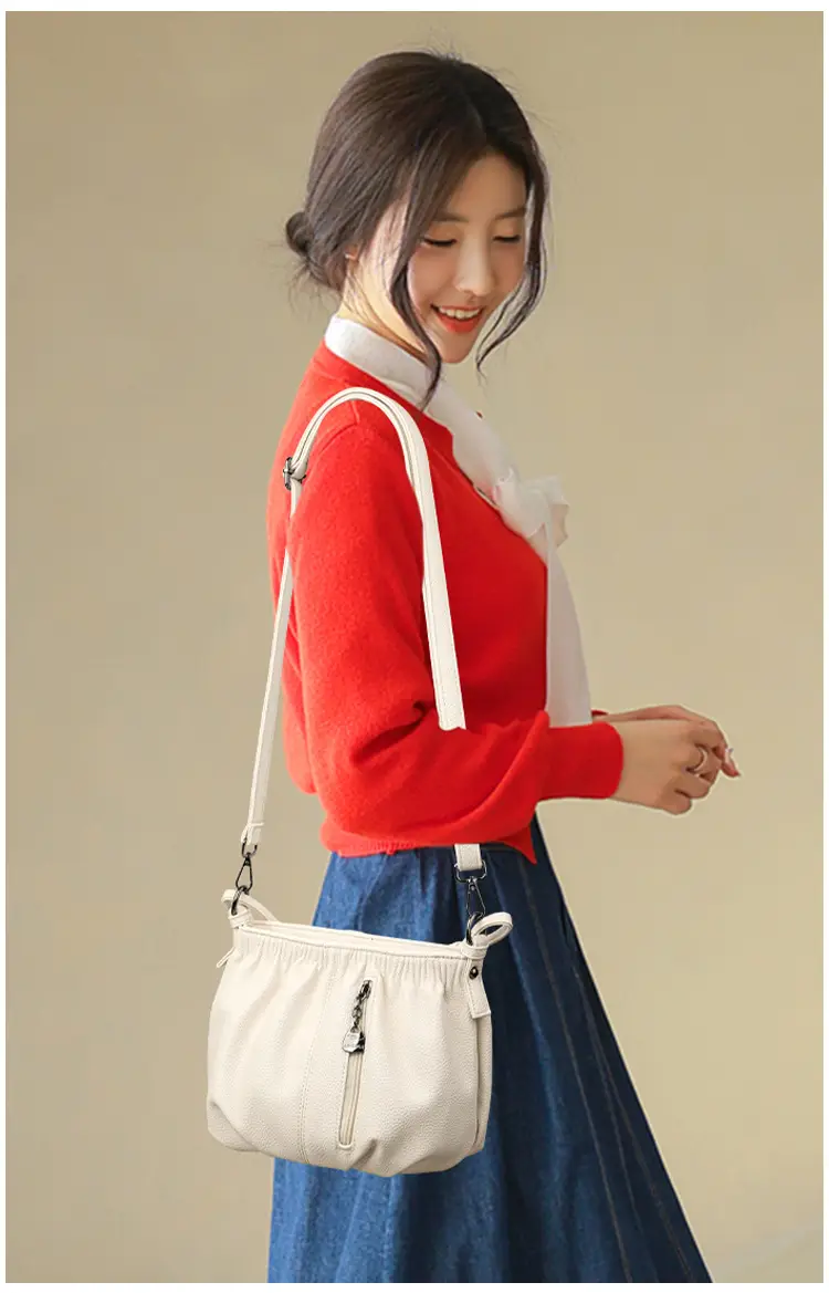 Black Retro Soft Leather Shoulder Bag for Women 2026 — feature 11