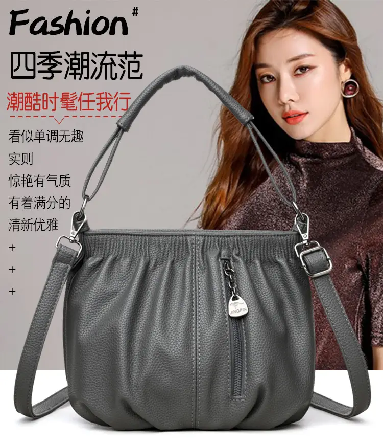 Black Retro Soft Leather Shoulder Bag for Women 2026 — feature 2